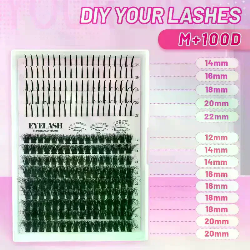 Kit de Cils en Grappes, Cils E - Eyelash Extension Volume avis et prix