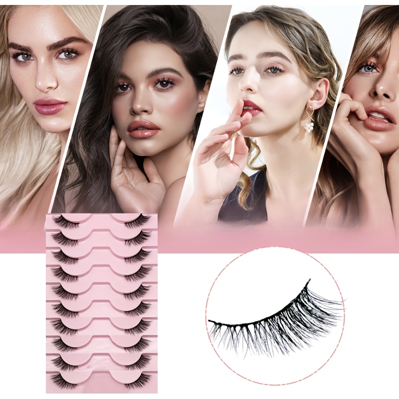 10 paires de demi-cils naturel - Eyelash Extension Volume avis et prix